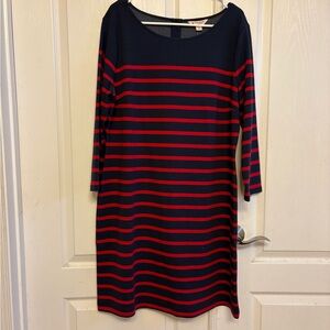 Brooks Brothers Long Sleeve Dress in Navy and Red